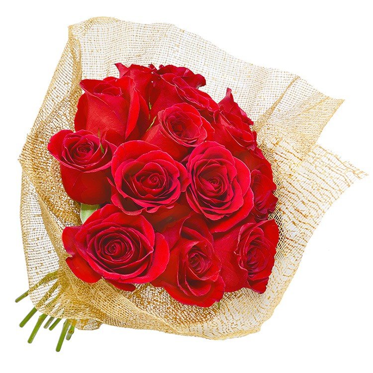 Clássico Amor (Buquê de rosas vermelhas tradicional)